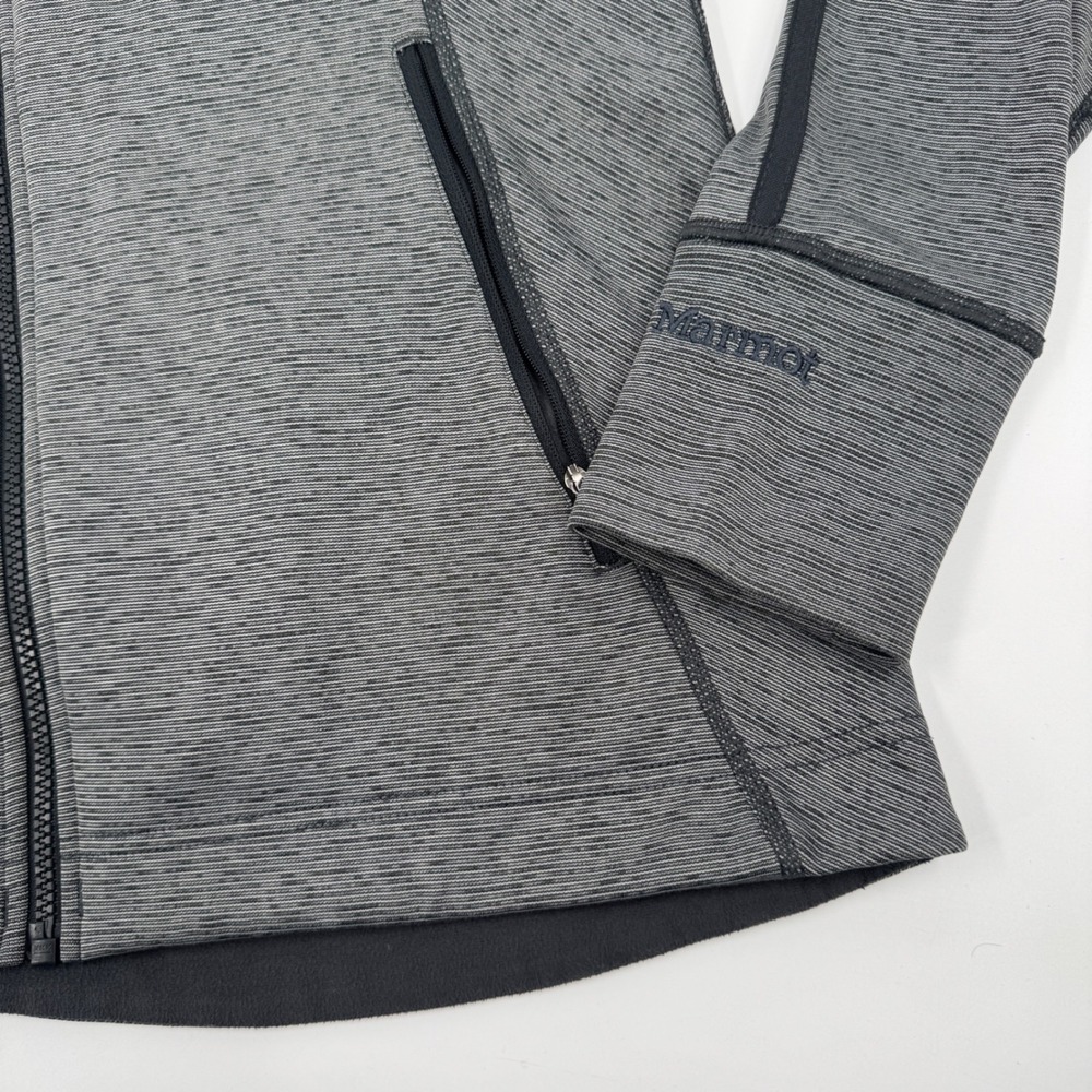 Marmot Full Zip Fleece Jacket Womens XL Grey Space Dye Mock Neckyy C56590 - Picture 5 of 14